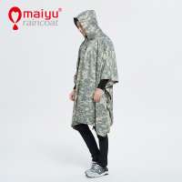 Recyclable raincoat camouflage printing rain poncho for motorcycle