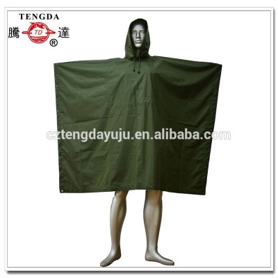 tent shelter military green polyester rain poncho