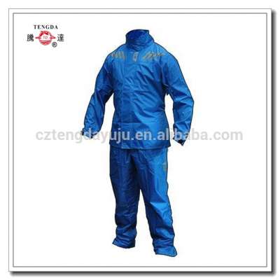 reflective logo polyester coated PVC rain wear for motorcyclist