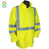 High visibility safety rain jacket coat