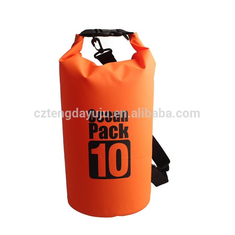 10L PVC waterproof dry bag for camping swimming