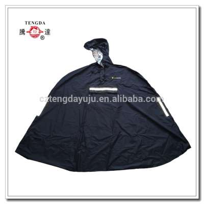 raincoat factory OEM bicycle rain poncho with reflective tapes