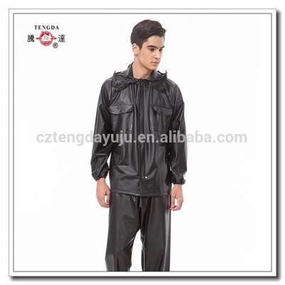 jas hujan motor europe original full rubber raincoat in black