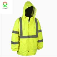 Factory Price Construction Waterproof Polyester Safety Raincoat