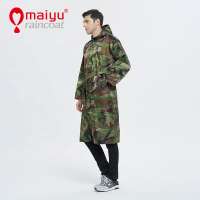 High quality rain coat big size camo motorcycle rain poncho custom logo